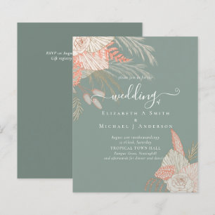 Papier Pampas Tropical Grass Terracotta Mariage