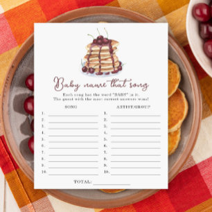 Papier Pancakes baby shower Nom du jeu de chanson