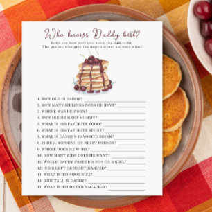 Papier Pancakes baby shower - Qui connaît le meilleur jeu
