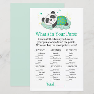 Papier Panda couché Qu'est-ce qu'il y a dans votre sac à