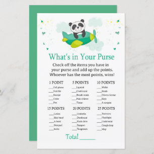 Papier Panda mignonne Qu'y a-t-il dans votre sac à main