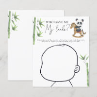 Panda ours baby shower Baby jeu visage