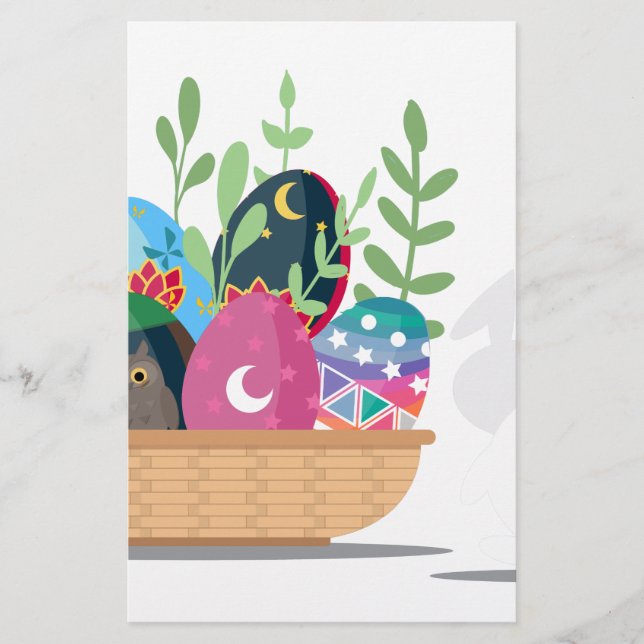 Papier panier de lapin de pâques (Devant)