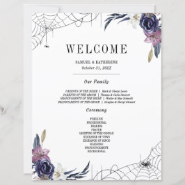 Papier Panneau de bienvenue de mariage à thème Halloween 