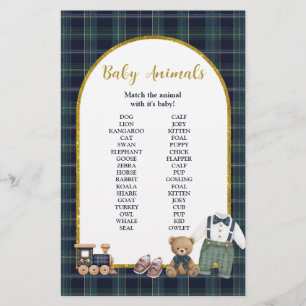 Papier Panneau de jeu de Baby Shower 'Preppy a little gen