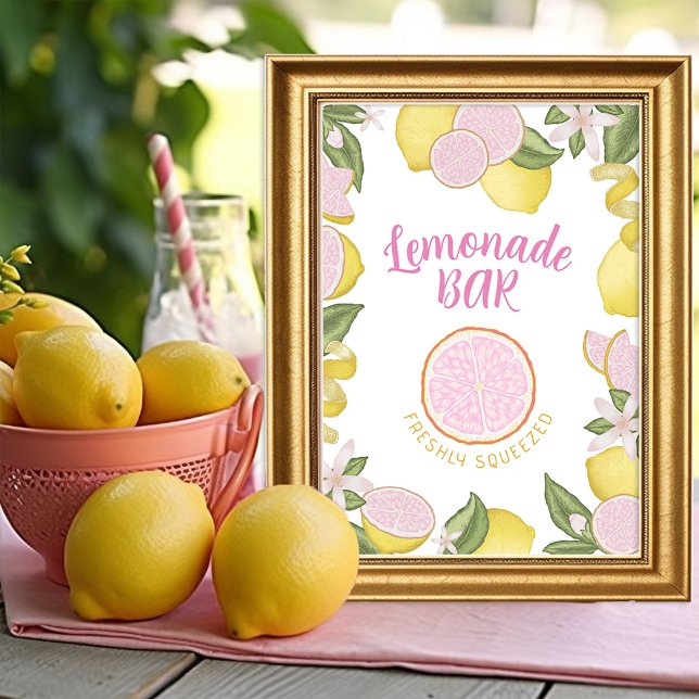 Papier Panneau de la barre d'anniversaire de la limonade  (Créateur téléchargé)