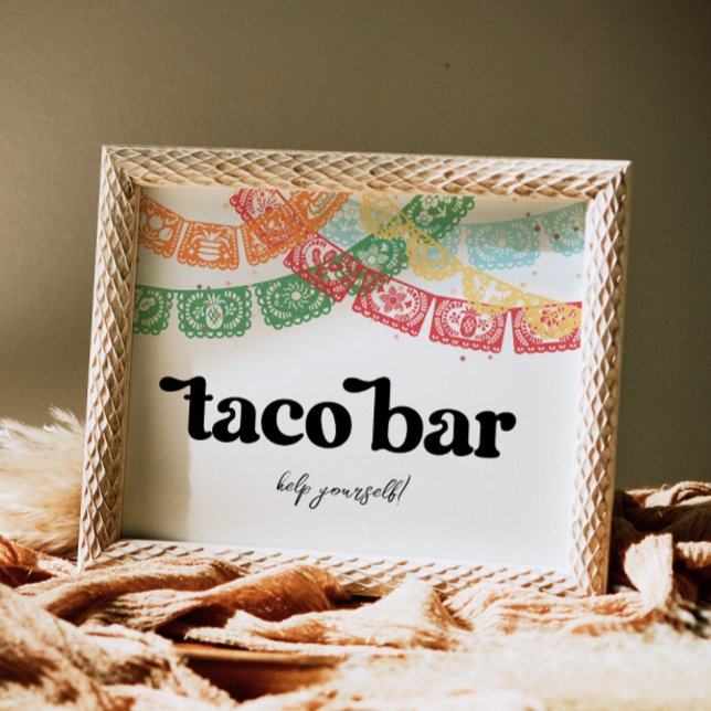 Papier Panneau de la barre Fiesta Taco imprimé (Créateur téléchargé)