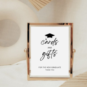 Papier Panneau de la fête minimaliste de graduation