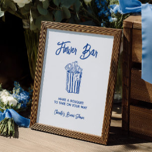 Papier Panneau de Lancement de Mariage Fleur Bar Fresh Of