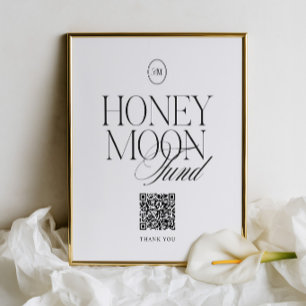 Papier Panneau de mariage QR pour un fonds de lune de mie