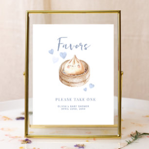 Papier Panneau de préférence Baby shower bleu petit à gli