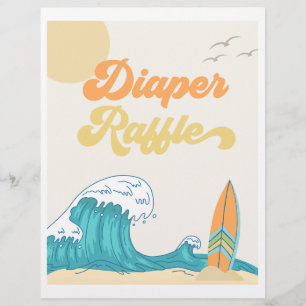 Papier Panneau du Baby shower Surf de de calèche SYMBO