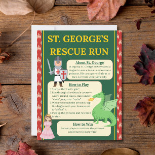 Papier Panneau du jeu St. George Rescue Run