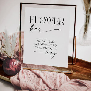 Papier Panneau Flower Bar Fête des mariées Faveurs
