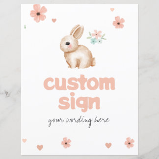 Papier Panneau personnalisé Baby Bunny Baby