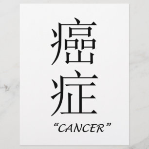 Papier Panneau zodiaque "Cancer" en chinois