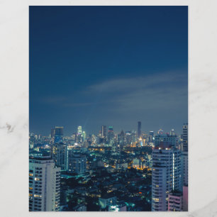 Papier Panorama nocturne de Bangkok