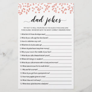 Papier Papa plaisante jeu de Baby shower avec réponses