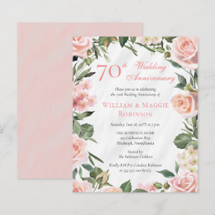 Papier PAPER Elegant rose Floral 70e Anniversaire