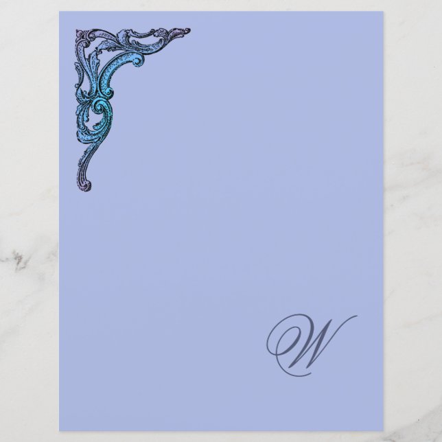 Papier papeterie Pastel Monogram Romantique (Devant)