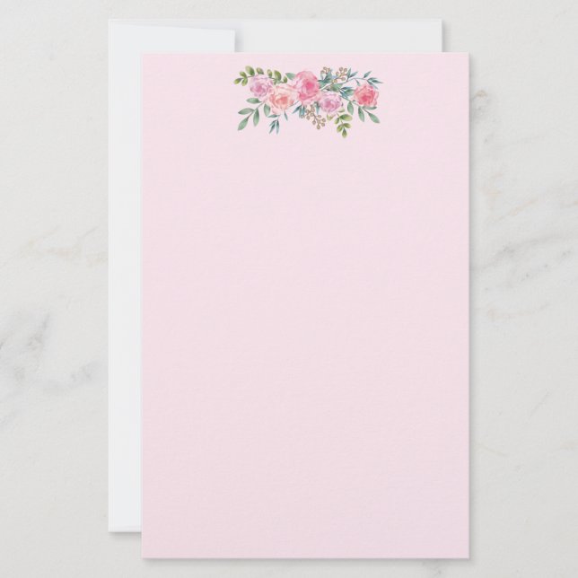Papier papeterie rose (Devant)