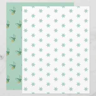 Papier papier à scandale Blue Stars et Feuille