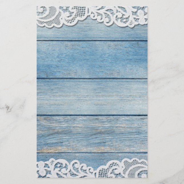 Papier papier à scandale en bois bleu et blanc (Devant)
