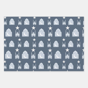 Papier papier cadeau bleu Aïd de 3