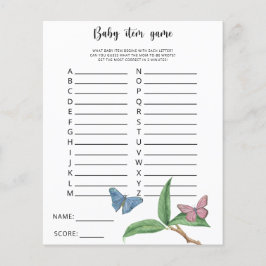 Papier Papillon - Baby Item Jeu. Jeu baby shower