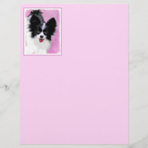 Papier Papillon (blanc et noir) Peinture - Chien Art