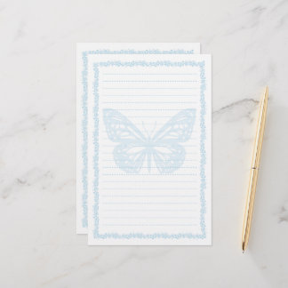 Papier papillon bleu