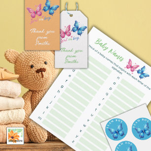 Papier papillon Genre Révélation Parti Noms de bébé