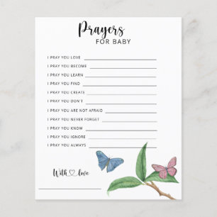 Papier Papillon - Jeu de fête prières pour bébé