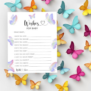 Papier Papillon - Jeu de fête souhaits pour bébé