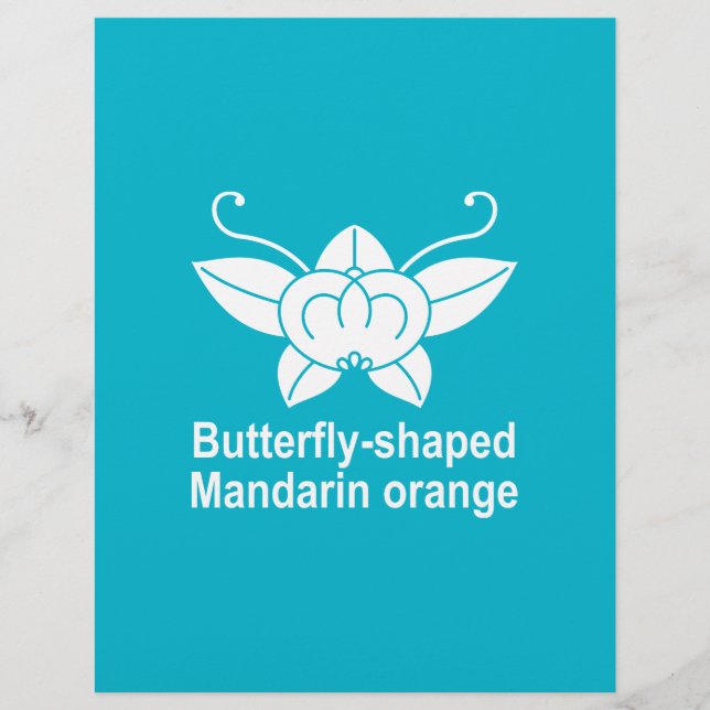 Papier Papillon mandarine (Devant)