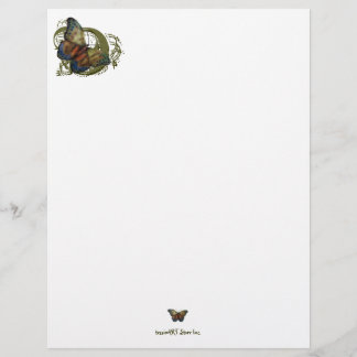 Papier Papillon monarque 8,5 po x 11 po en-tête
