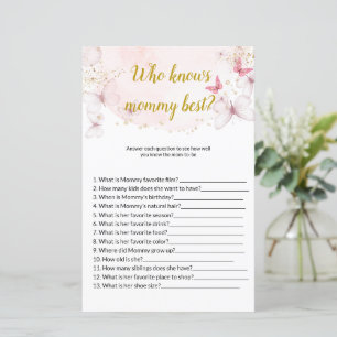 Papier Papillon Qui connaît maman meilleur Baby shower Je