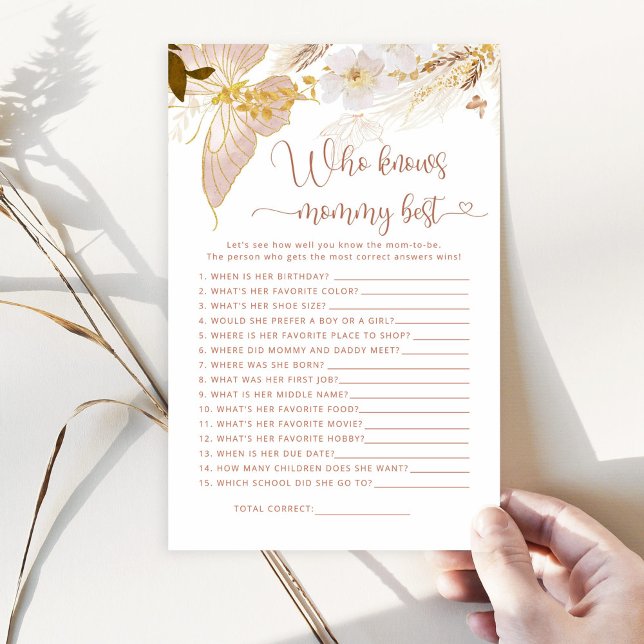 Papier Papillon Qui connaît maman meilleur baby shower je (Créateur téléchargé)