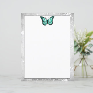Papier papillon Turquoise brillant
