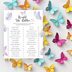 Papier Papillon / Voudrait-Elle Plaire Baby shower Jeu
