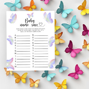Papier Papillons - Bébé nom jeu de course