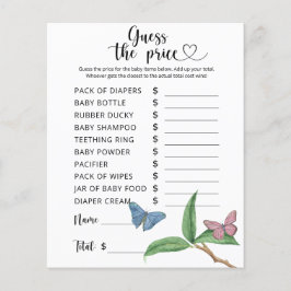 Papier Papillons - Devinez le prix ! Jeu