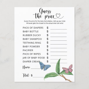 Papier Papillons - Devinez le prix ! Jeu