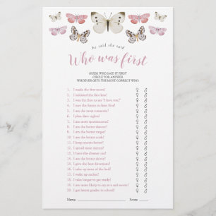 Papier Papillons Il A Dit Qu'Elle A Dit Pink Showgame