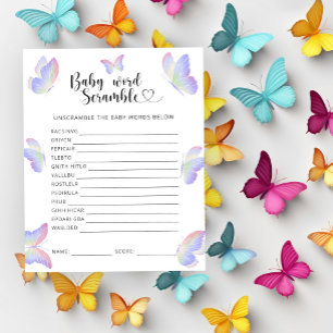 Papier Papillons - Jeu de mots mêlés pour bébé