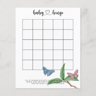 Papier Papillons Tropicaux - Jeu de bingo pour Baby showe