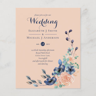 Papier Paradise Marine Coral Mariage Floral Invite