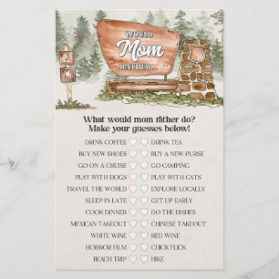 Papier parc national serait maman plutôt baby shower jeu