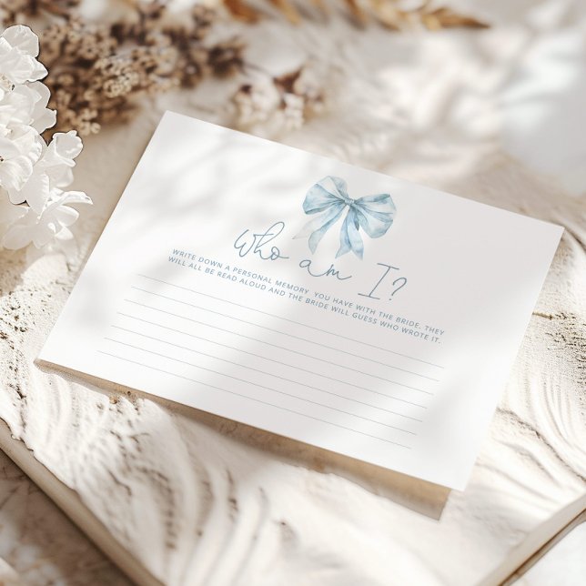 Papier Paris élégant Toile bow Qui suis-je jeu de nuptial (Créateur téléchargé)