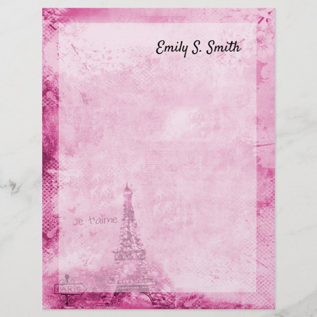 Papier Paris Thème Personnalisé Valentine Livre (Devant)